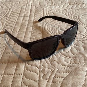 Wood grain framed sunglasses. Never worn